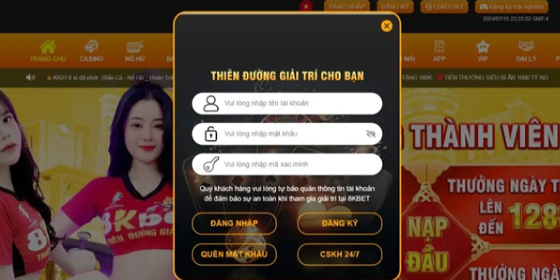 Xử Lý Sự Cố Khi Không Đăng Nhập Được 8kbet